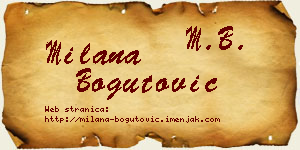 Milana Bogutović vizit kartica